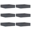 Vidaxl tuinrand 6 pcs antraciet 50 x 50 x 13 cm staal