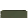 Bordo da giardino Vidaxx verde oliva 50 x 50 x 13 cm in acciaio