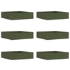 Vidaxl tuinrand 6 pcs olijf groen 50 x 50 x 13 cm staal