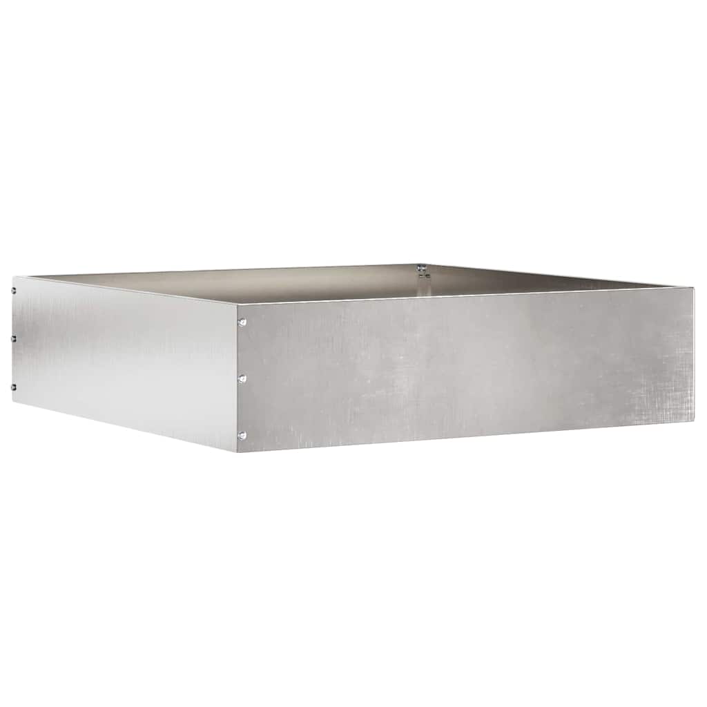 Vidaxl tuinrand zilver 50 x 50 x 13 cm roestvrij staal