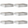 Vidaxl borde de jardín 6 piezas plata 50 x 50 x 13 cm acero inoxidable