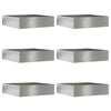 Vidaxl borde de jardín 6 piezas plata 50 x 50 x 13 cm acero galvanizado