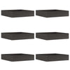 Vidaxl borde de jardín 6 piezas negro 60 x 60 x 13 cm acero