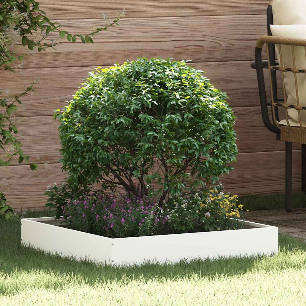 Vidaxx borde de jardín blanco 60 x 60 x 13 cm acero