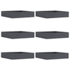 Vidaxl tuinrand 6 pcs antraciet 60 x 60 x 13 cm staal
