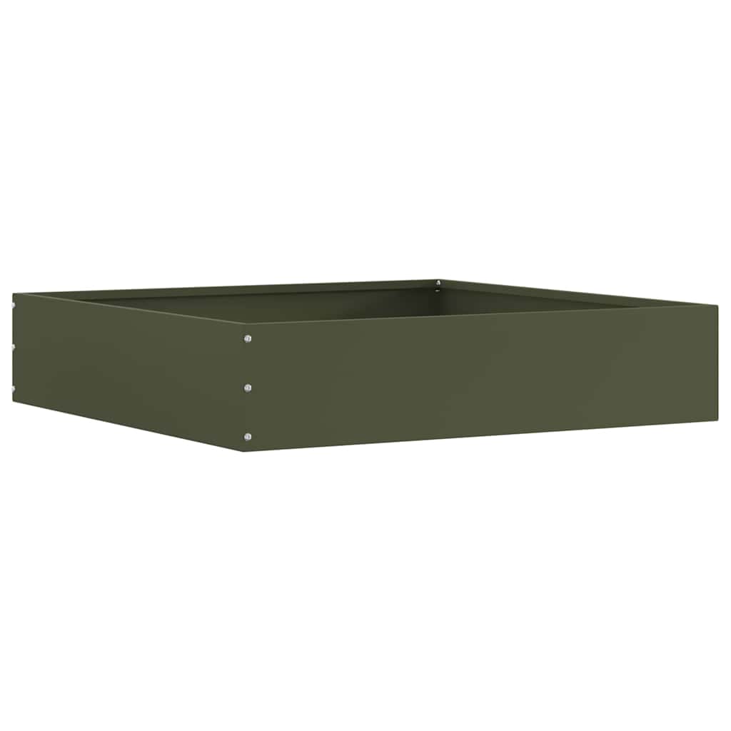 Vidaxx borde de jardín verde oliva 60 x 60 x 13 cm acero