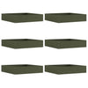 Vidaxl tuinrand 6 pcs olijf groen 60 x 60 x 13 cm staal
