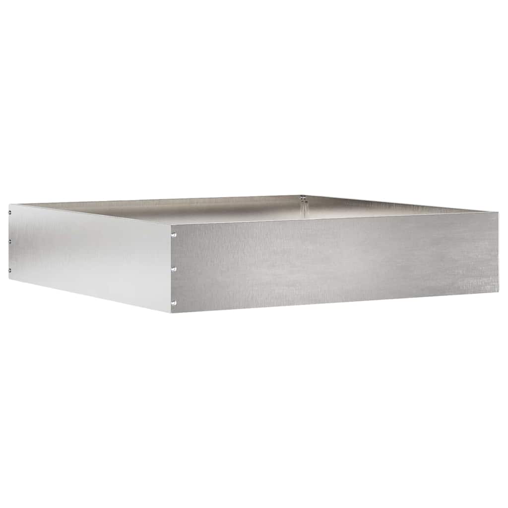 Vidaxx borde de jardín plateado 60 x 60 x 13 cm acero inoxidable