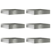 Vidaxl tuinrand 6 pcs zilver 60 x 60 x 13 cm gegalvaniseerd staal