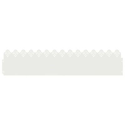 Bordi per prato Vidaxl 10 pz bianco 103 x 0,05 x 22 cm acciaio