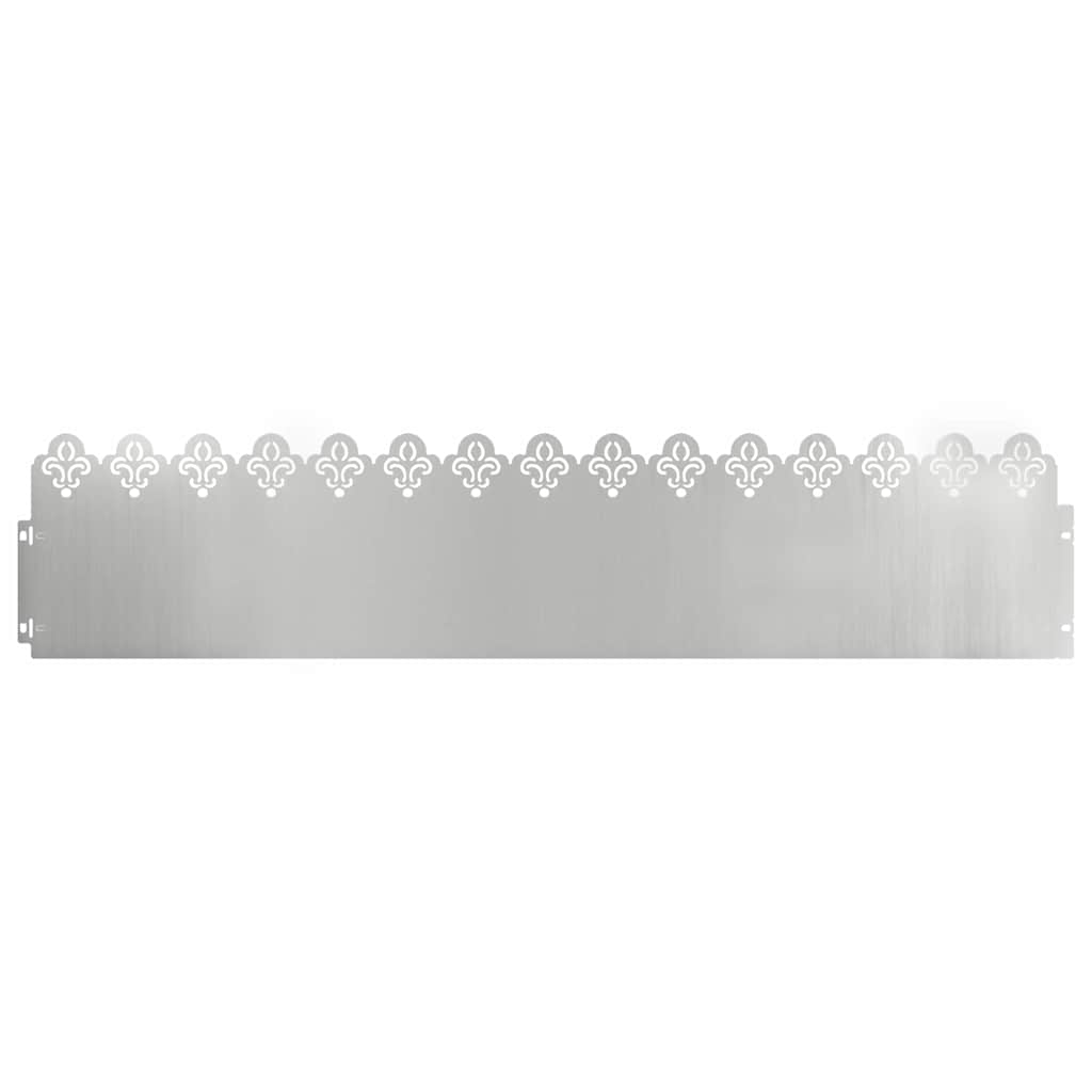 Bordi per prato Vidaxl 10 pz argento 103 x 0,05 x 22 cm