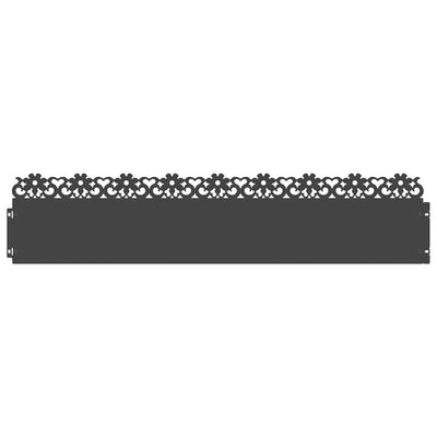 Bordi per prato Vidaxl 10 pz neri 103 x 0,05 x 22 cm acciaio