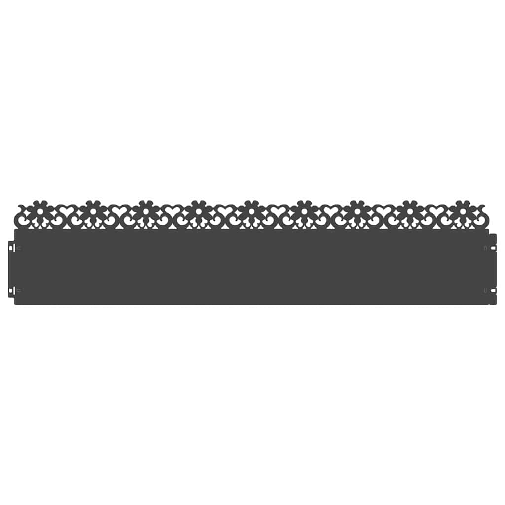 Bordi per prato Vidaxl 30 pz neri 103 x 0,05 x 22 cm acciaio