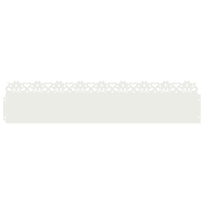 Bordi per prato Vidaxl 10 pz bianco 103 x 0,05 x 22 cm acciaio