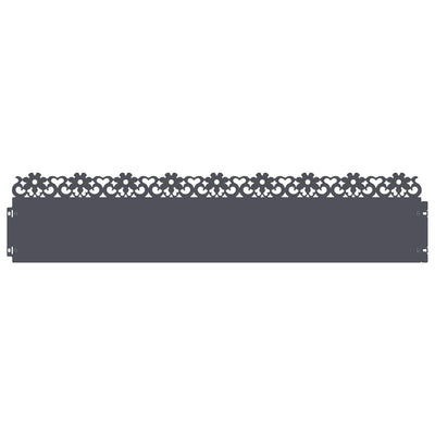 Bordi per prato Vidaxl 10 pz antracite 103 x 0,05 x 22 cm acciaio