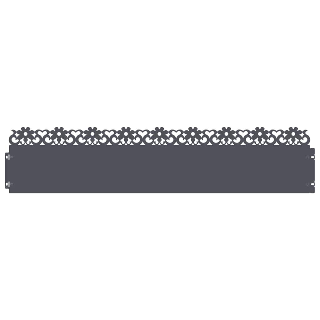 Bordi per prato Vidaxl 20 pz antracite 103 x 0,05 x 22 cm acciaio