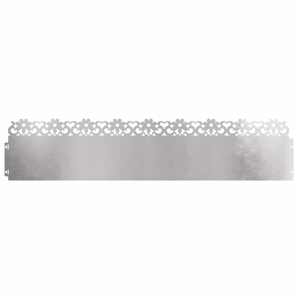 Vidaxl bordes de césped 30 piezas plata 103 x 0,05 x 22 cm acero inoxidable