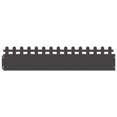 Bordi per prato Vidaxl 20 pz neri 103 x 0,05 x 22 cm acciaio