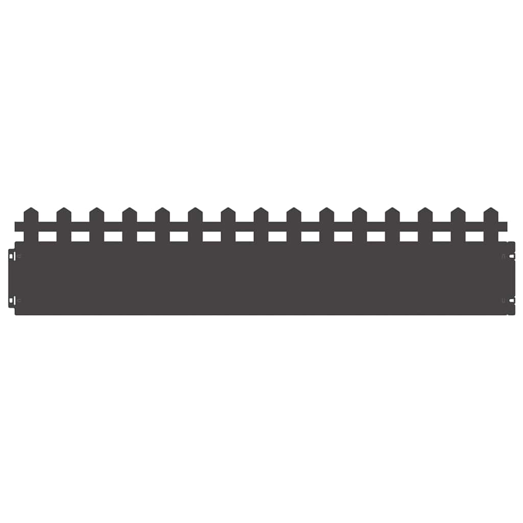 Vidaxl bordes de césped 30 piezas negro 103 x 0,05 x 22 cm acero