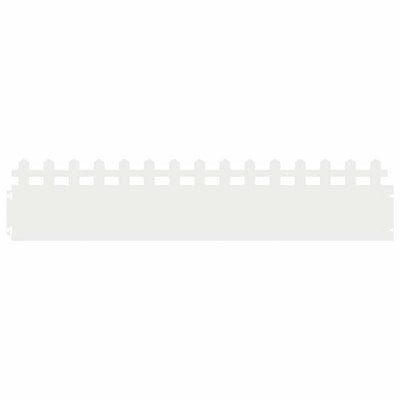 Bordi per prato Vidaxl 10 pz bianco 103 x 0,05 x 22 cm acciaio