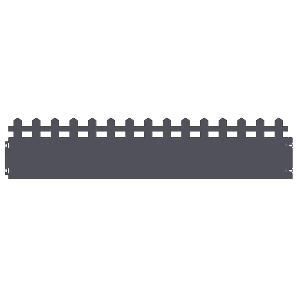 Bordi per prato Vidaxl 10 pz antracite 103 x 0,05 x 22 cm acciaio