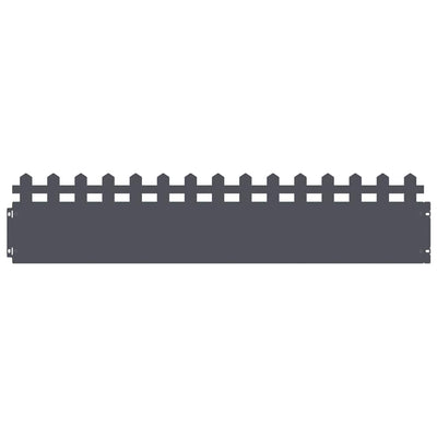 Bordi per prato Vidaxl 10 pz antracite 103 x 0,05 x 22 cm acciaio