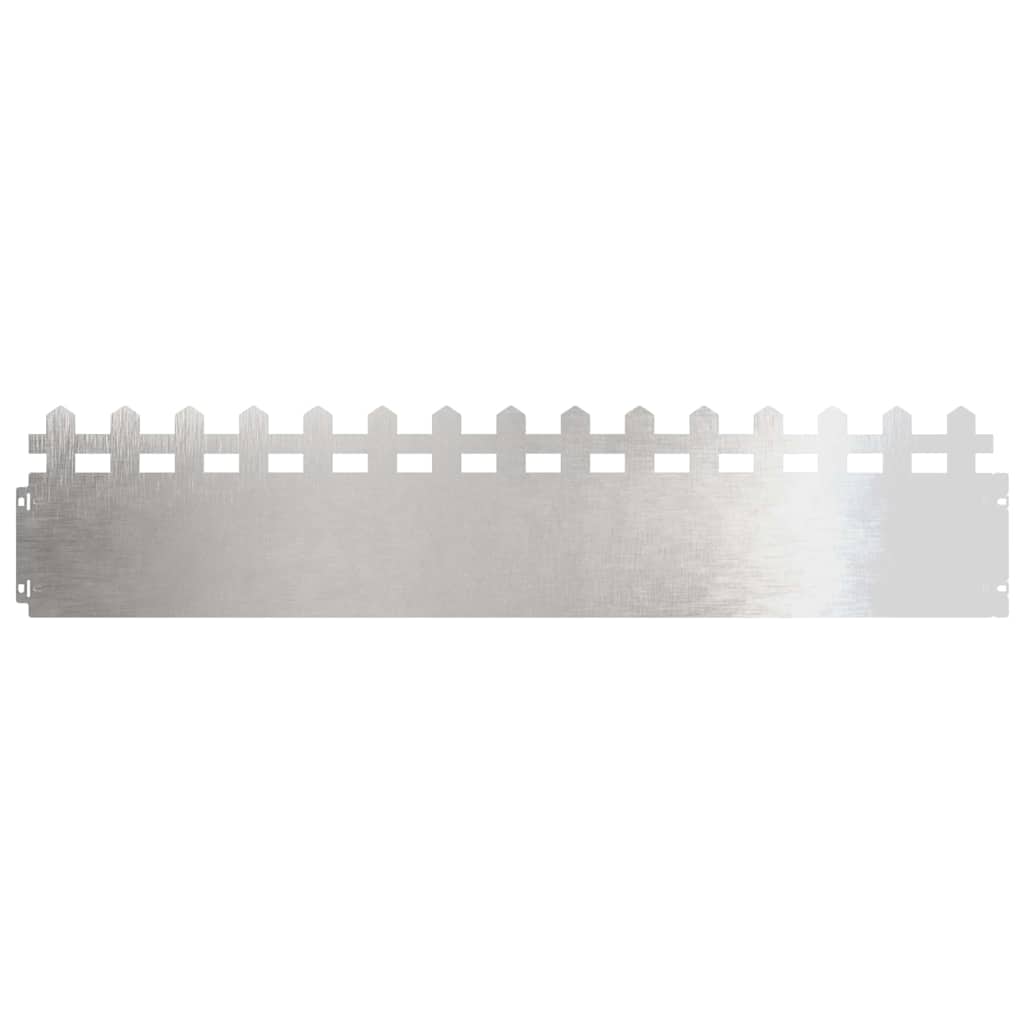Vidaxl bordes de césped 30 piezas plata 103 x 0,05 x 22 cm acero inoxidable