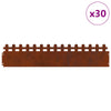 Vidaxl gazonranden 30 pcs roestig 103 x 0,05 x 22 cm cortenstaal