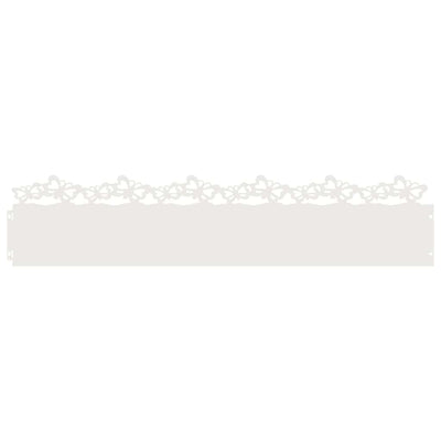 Bordi per prato Vidaxl 10 pz bianco 103 x 0,05 x 22 cm acciaio
