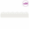 Vidaxl bordes de césped 30 piezas blanco 103 x 0,05 x 22 cm acero