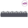 Vidaxl gazonranden 20 pcs antraciet 103 x 0,05 x 22 cm staal