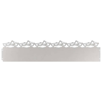 Bordi per prato Vidaxl 10 pz argento 103 x 0,05 x 22 cm acciaio inossidabile