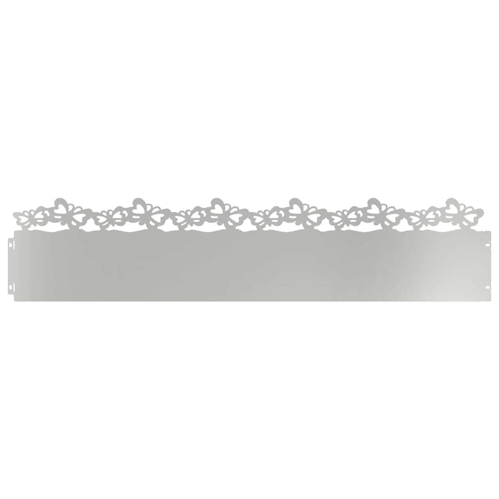 Bordi per prato Vidaxl 10 pz argento 103 x 0,05 x 22 cm