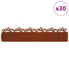 Bordi per prato Vidaxl 30 pz arrugginito 103 x 0,05 x 22 cm acciaio corten