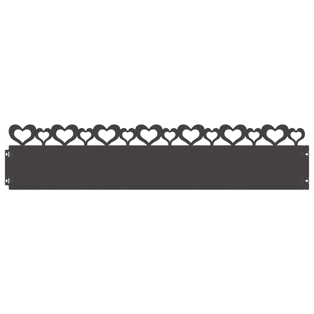 Vidaxl bordes de césped 30 piezas negro 103 x 0,05 x 22 cm acero