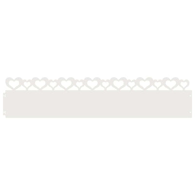 Bordi per prato Vidaxl 10 pz bianco 103 x 0,05 x 22 cm acciaio