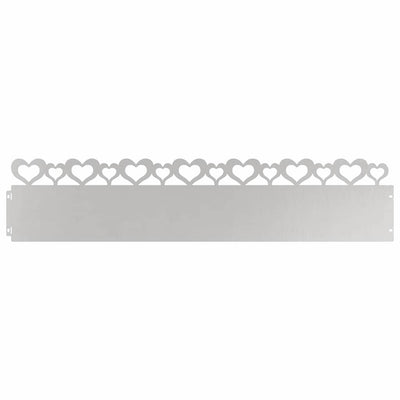 Bordi per prato Vidaxl 20 pz argento 103 x 0,05 x 22 cm acciaio inossidabile