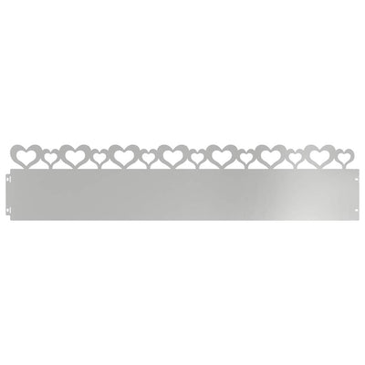 Bordi per prato Vidaxl 10 pz argento 103 x 0,05 x 22 cm