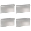 Cancello per lumache Vidaxl 4 pezzi argento 50 x 3,5 x 25 cm in acciaio inossidabile
