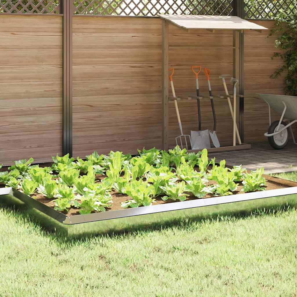 Vidaxl puerta caracol 4 piezas plata 50 x 3,5 x 25 cm acero galvanizado