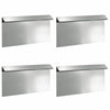 Cancello per lumache Vidaxl 4 pz argento 50 x 3,5 x 25 cm in acciaio zincato