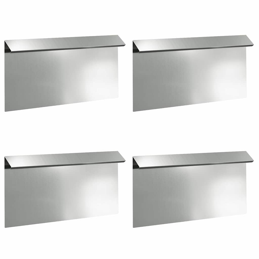 Vidaxl puerta caracol 4 piezas plata 50 x 3,5 x 25 cm acero galvanizado