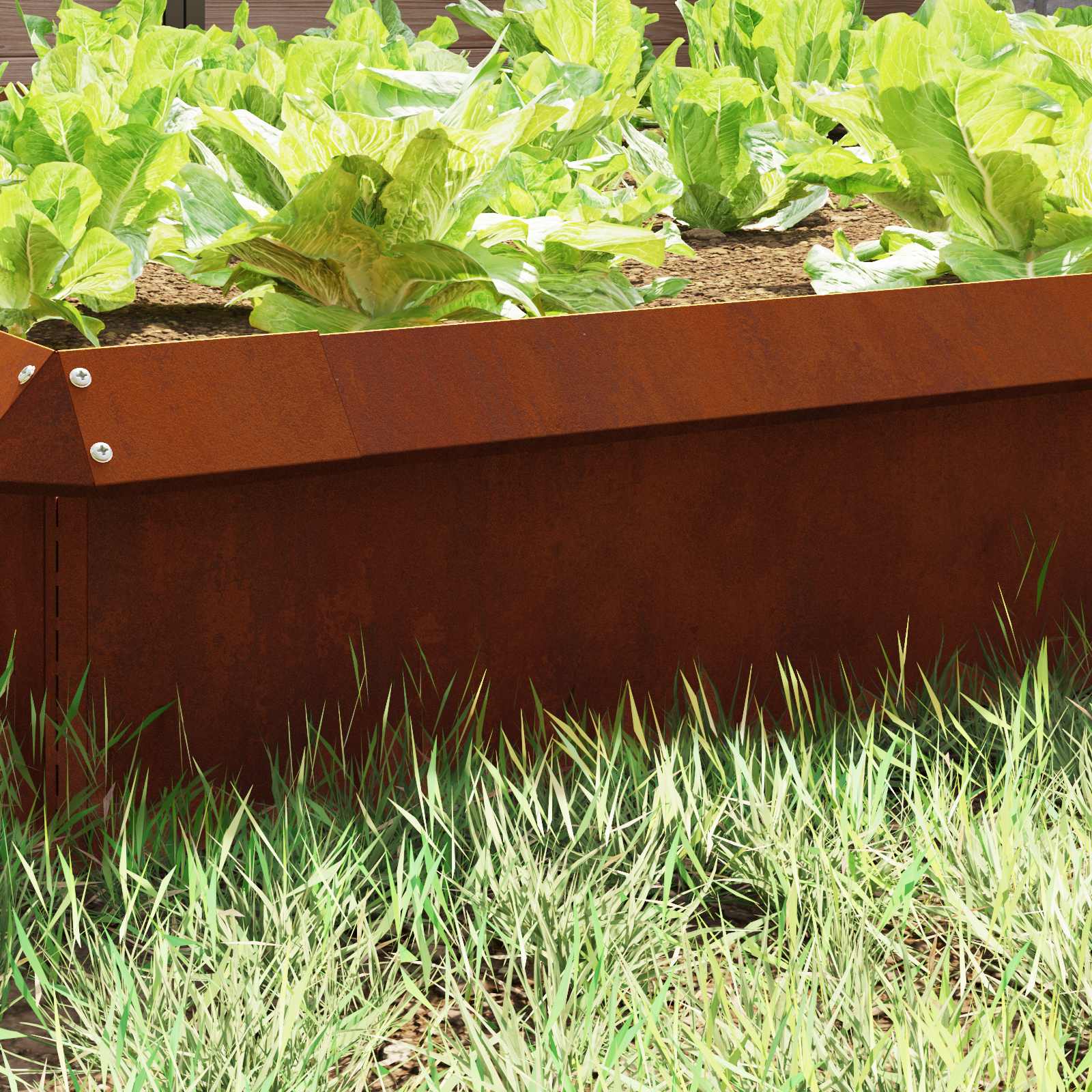 Puerta caracol vidaxl oxidada 50 x 3,5 x 25 cm acero corten