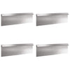 Cancello per lumache Vidaxx 4 pezzi argento 100 x 3,5 x 25 cm in acciaio inossidabile