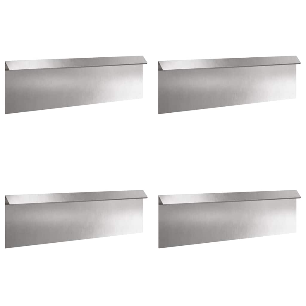 Cancello per lumache Vidaxx 4 pezzi argento 100 x 3,5 x 25 cm in acciaio inossidabile