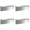 Cancello per lumache Vidaxl 4 pezzi argento 100 x 3,5 x 25 cm