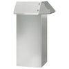 Puerta caracol vidaxl plata 13,5 x 13,5 x 25 cm acero galvanizado