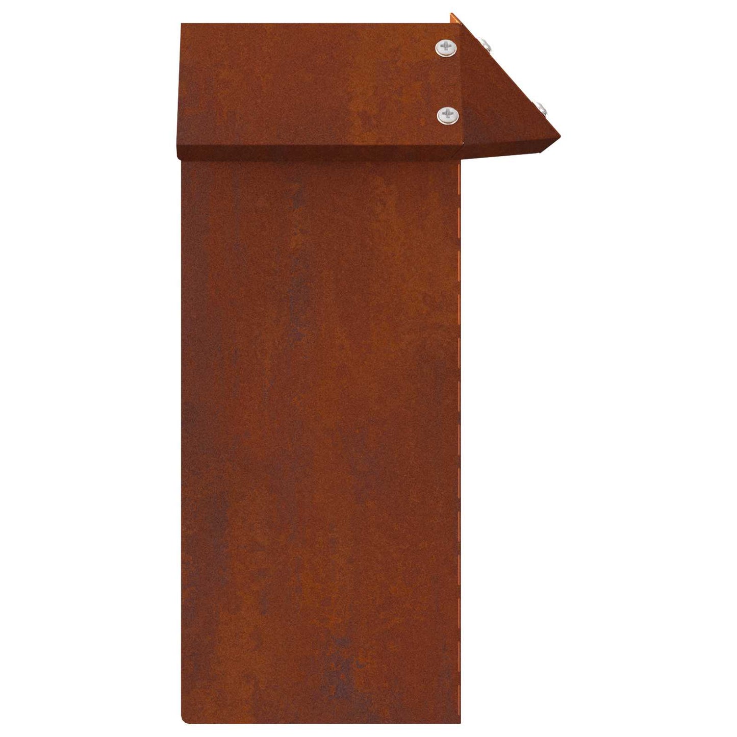 Puerta caracol vidaxl oxidada 13,5 x 13,5 x 25 cm acero corten