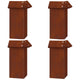 Vidaxl slakkenhekje 4 pcs roestig 13,5 x 13,5 x 25 cm cortenstaal