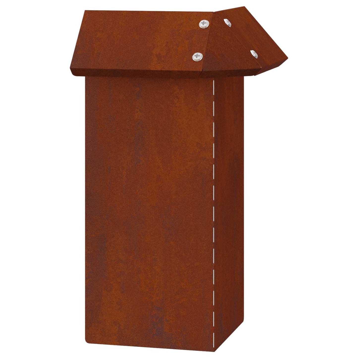 Vidaxl puerta caracol 4 piezas oxidado 13,5 x 13,5 x 25 cm acero corten